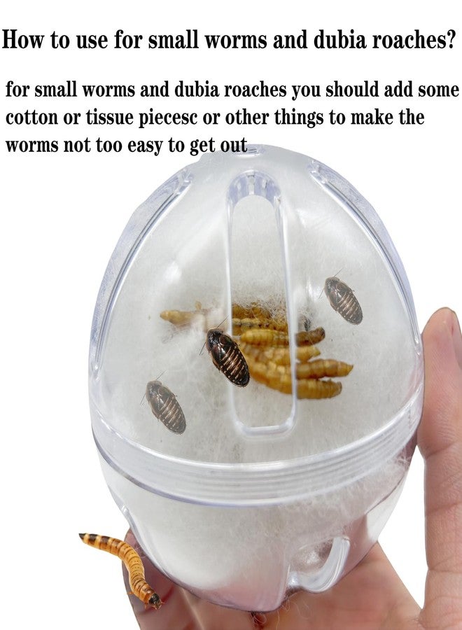 Odebyata Bearded Dragon Toy, Reptiles Lizard Geckos Large Worms Hornworms Slow Feeder,Chameleon Feeding Ball Toy Enrichment Interactive Feeding Ball Toy for Reptiles Tank Terrarium Decor - Image 3